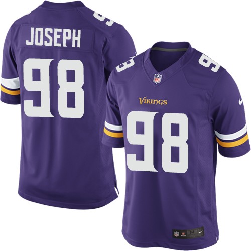 Youth Elite Linval Joseph Nike Jersey Purple Home - #98 NFL Minnesota Vikings
